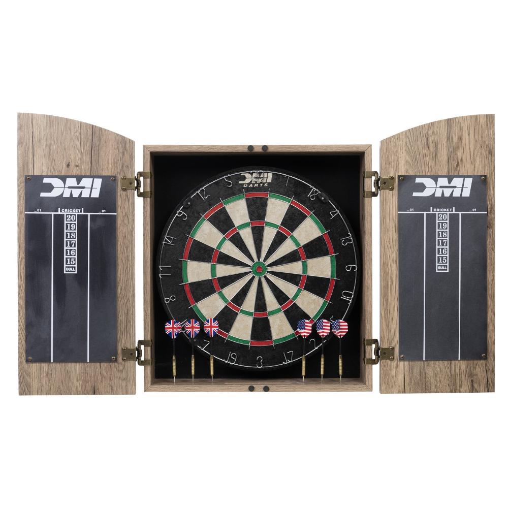Escalade Dublin 23-in Wood Dartboard Cabinet Set with Chalkboard
