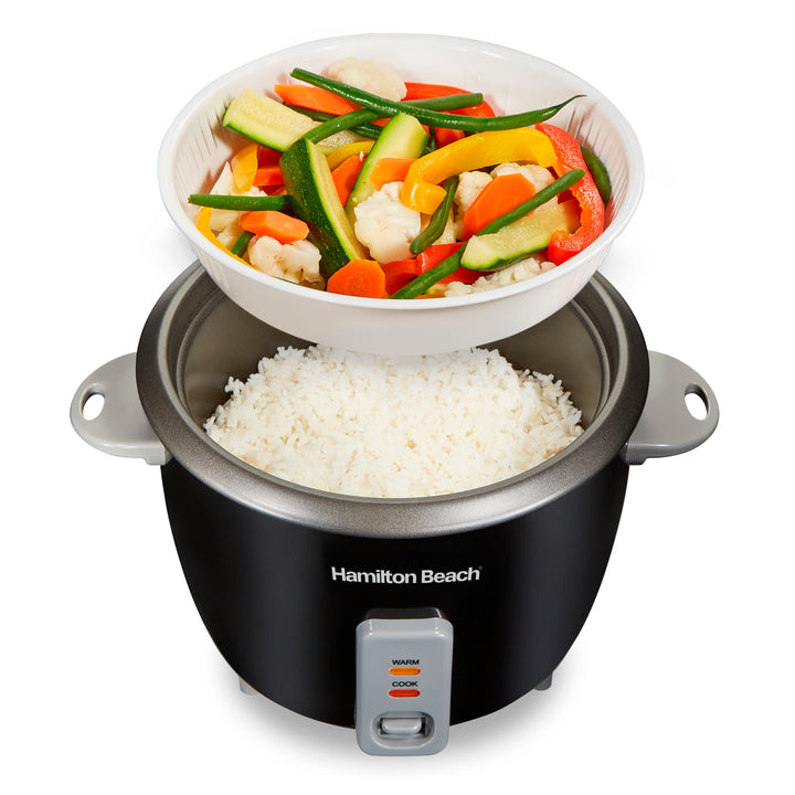 Hamilton Beach 3.5 Quart (16 Cup*) Rice Cooker & Steamer