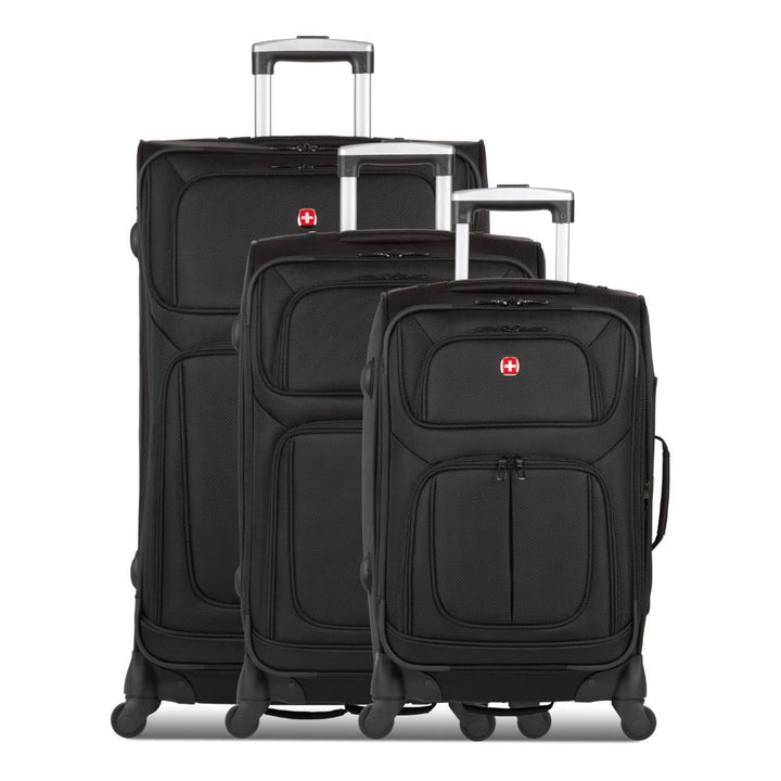 Swiss Gear Ensemble de bagages 3 pièces 21/25/29" côté souple - Noir