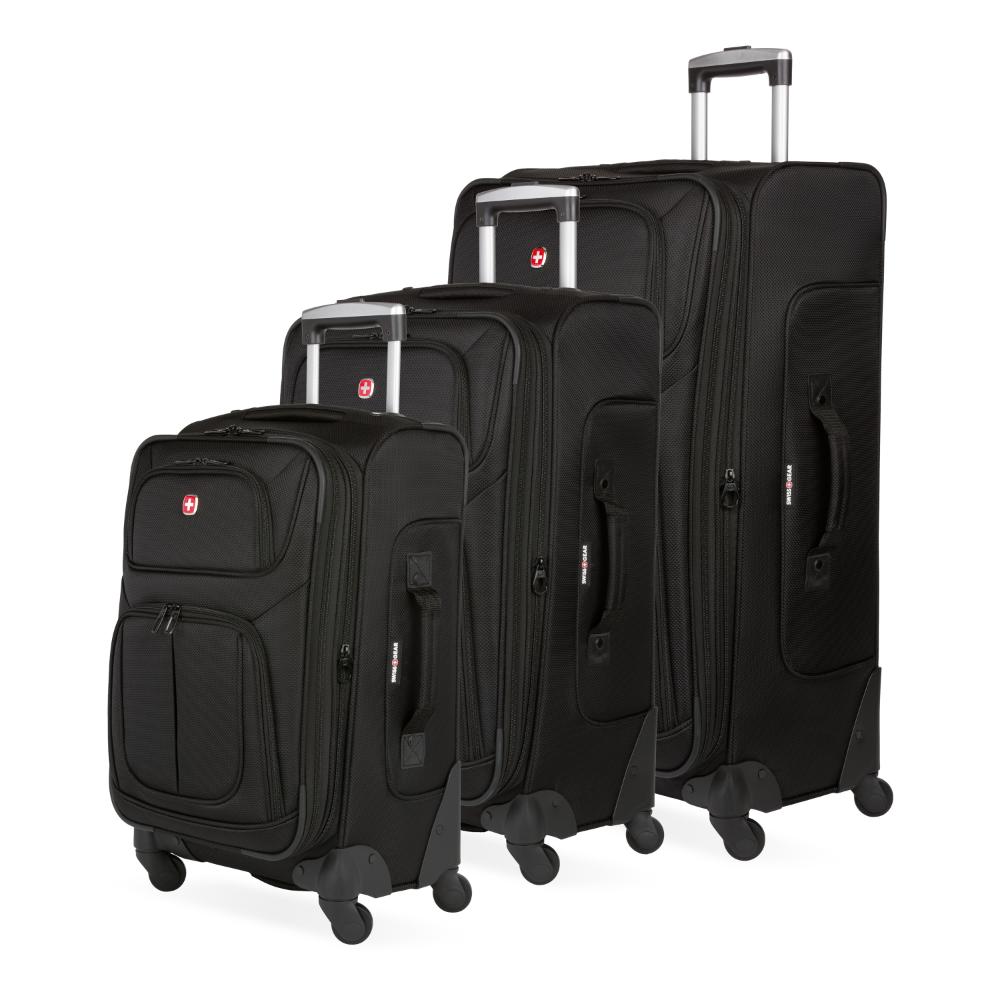 Swiss Gear Ensemble de bagages 3 pièces 21/25/29" côté souple - Noir