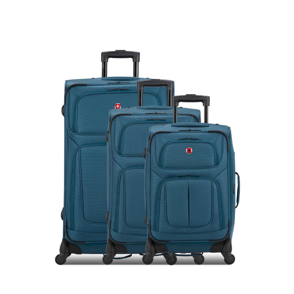 Ensemble de bagages 3 pièces Swiss Gear - Spinner souple 21/25/29" - Bleu Atlas