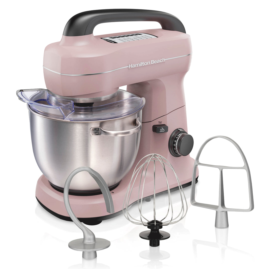 Mixer sur socle 7 vitesses Hamilton Beach avec bol en acier inoxydable de 4 pintes - Rose