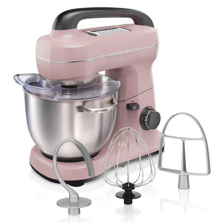 Mixer sur socle 7 vitesses Hamilton Beach avec bol en acier inoxydable de 4 pintes - Rose