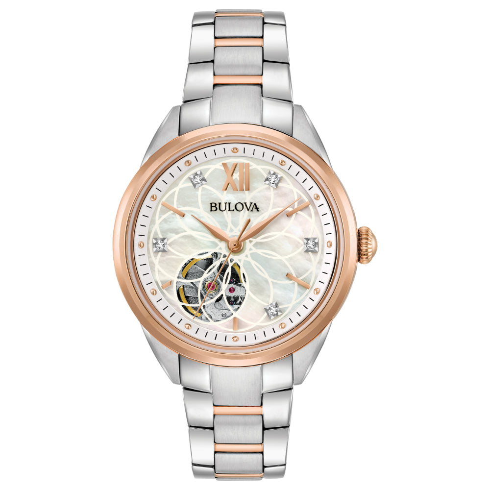 Bulova Sutton Silver and Rose Gold