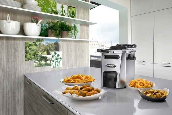 De'Longhi Livenza Dual Zone Digital 4.5L Stainless Steel Deep Fryer with Easy Clean Drain System