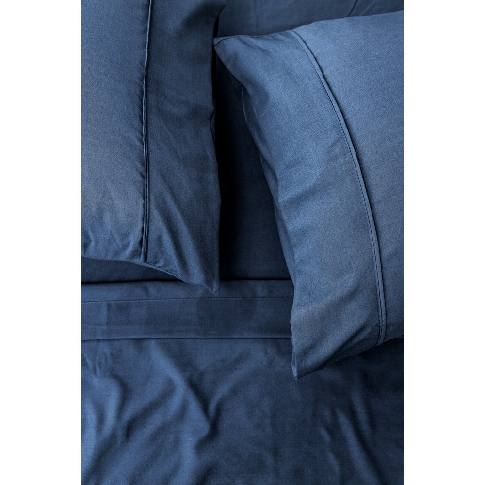 DBCchez Vous Parure de Draps Microfibre Denim Queen