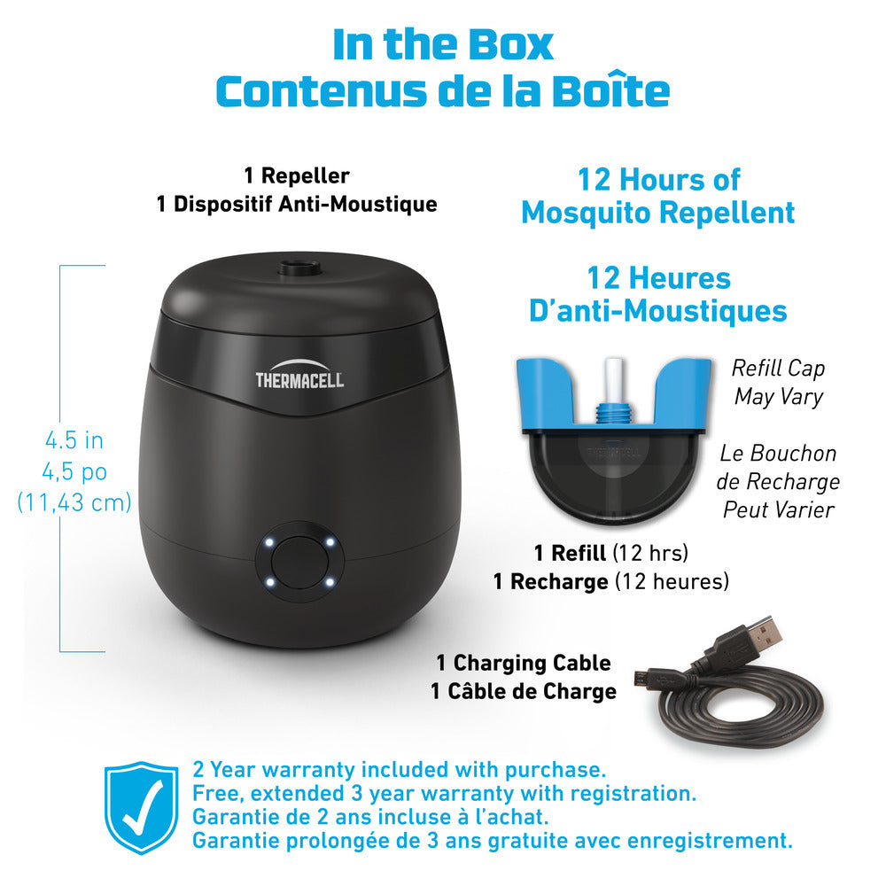 Répulsif anti-moustiques rechargeable Thermacell - Charbon