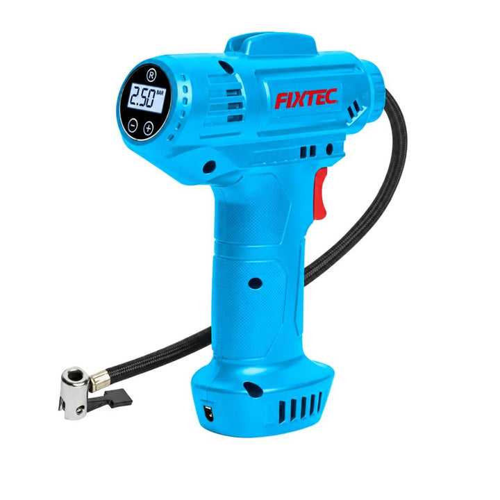 Compresseur d'air/gonfleur de pneus portatif sans fil 7,4 V pour voiture, 150 PSI, 12 L/min, manomètre numérique FIXTEC