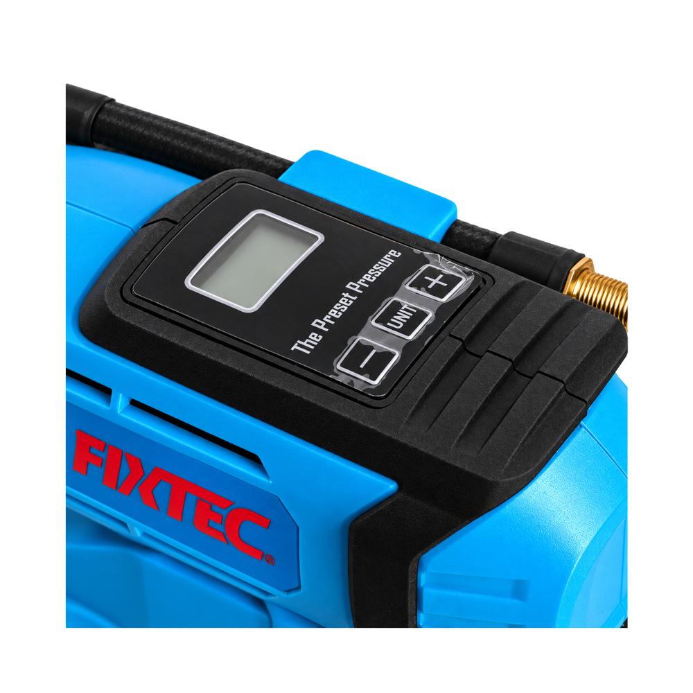 FIXTEC 20V Cordless Automatic Air Compressor / Tire Inflator, 150 PSI, 14L/min, Digital Pressure Gauge