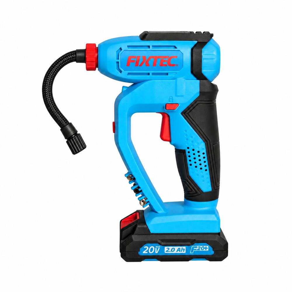 FIXTEC 20V Cordless Automatic Air Compressor / Tire Inflator, 150 PSI, 14L/min, Digital Pressure Gauge
