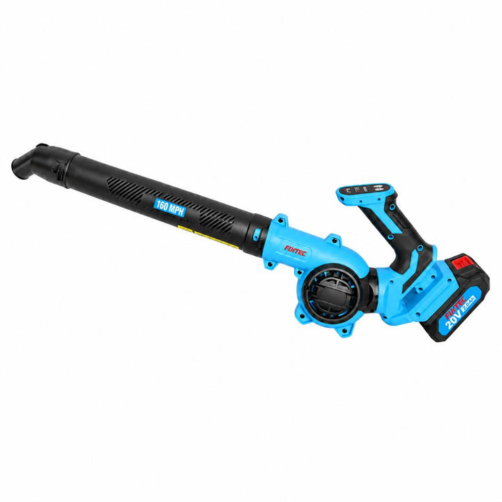 FIXTEC 20V Cordless Garden Blower Kit with Battery, Charger & Accessories