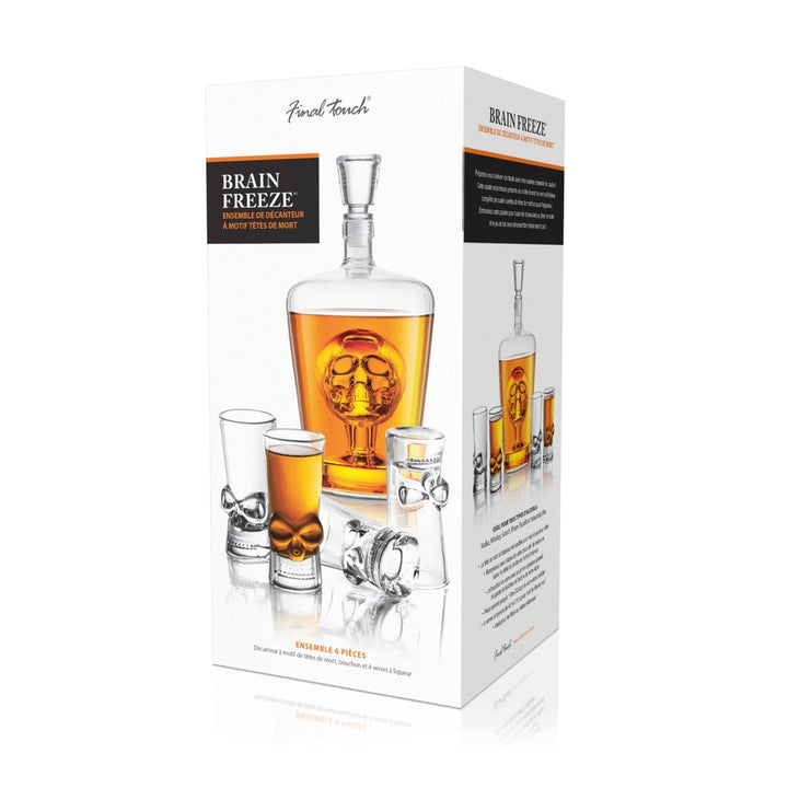 Final Touch Brain Freeze Skull Decanter Set