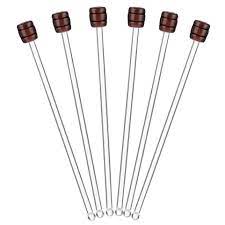 Final Touch® Glass Barrel Drink Stirrers - Set of 6