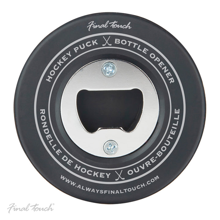 Final Touch® Hockey Puck Bottle Opener