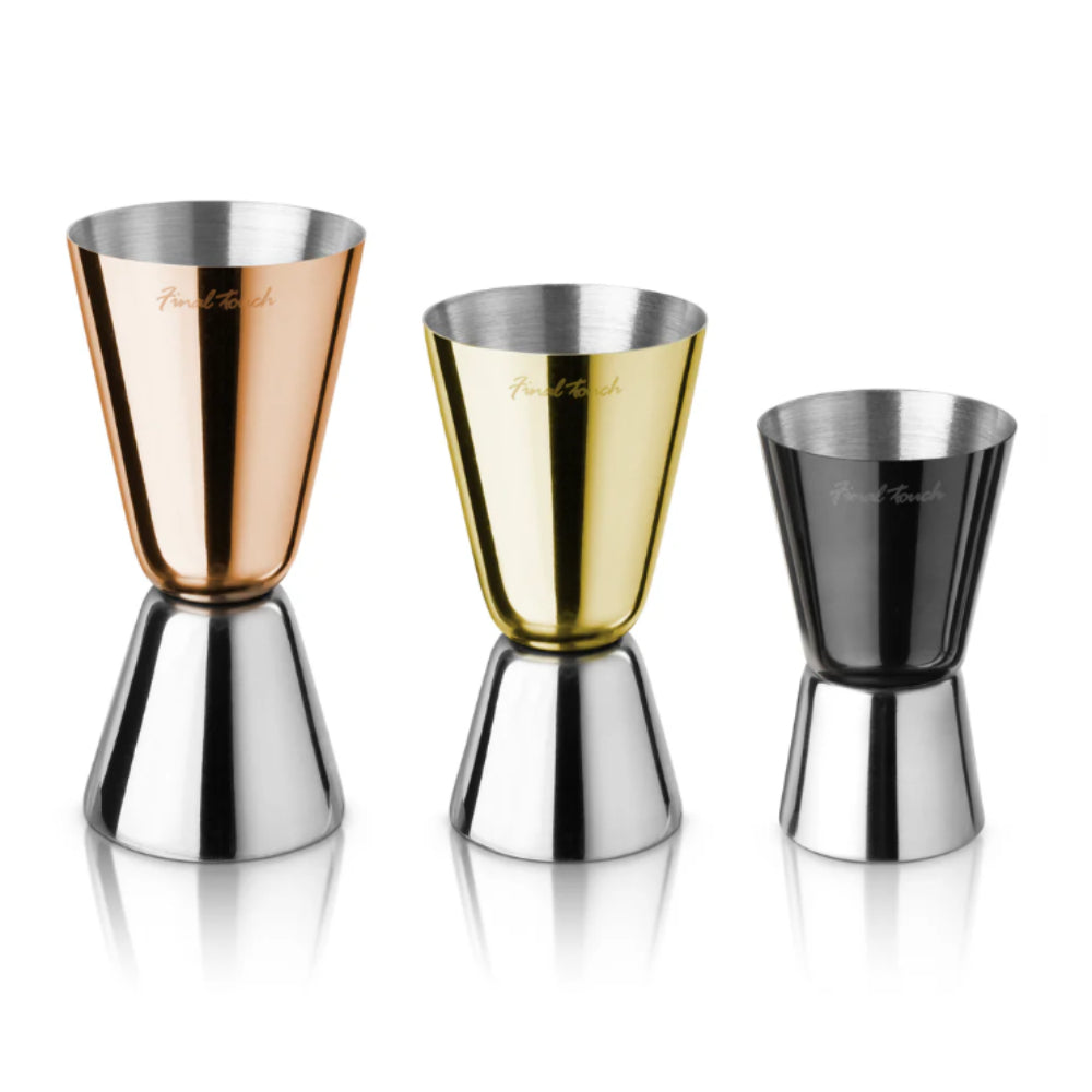 Final Touch Mixed Metal Jigger Set - Set of 3