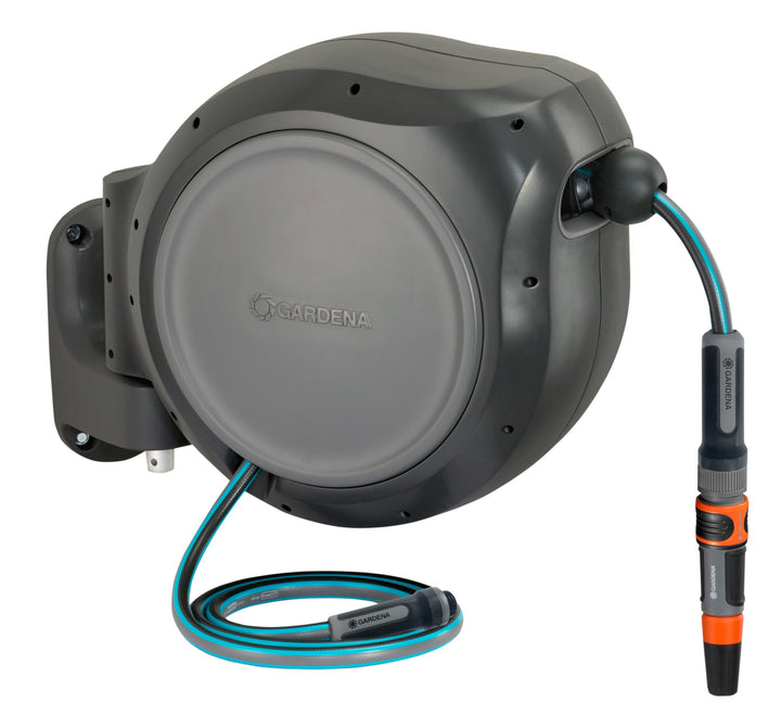 GARDENA Wall-Mounted Auto-Retractable Hose Reel (100 ft)