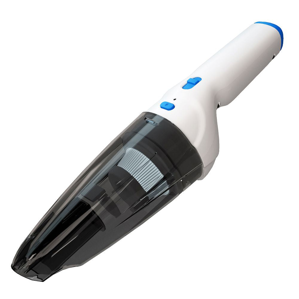 Panni 8V Cordless Hand Vacuum with USB Charging, Crevice Tool, Dusting Attachment and Wide Dusting Brush, White