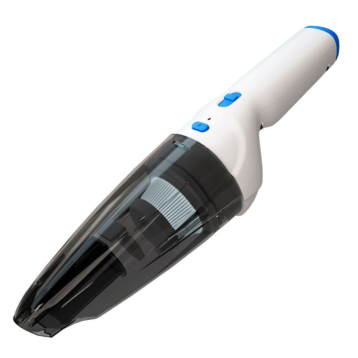 Panni 8V Cordless Hand Vacuum with USB Charging, Crevice Tool, Dusting Attachment and Wide Dusting Brush, White