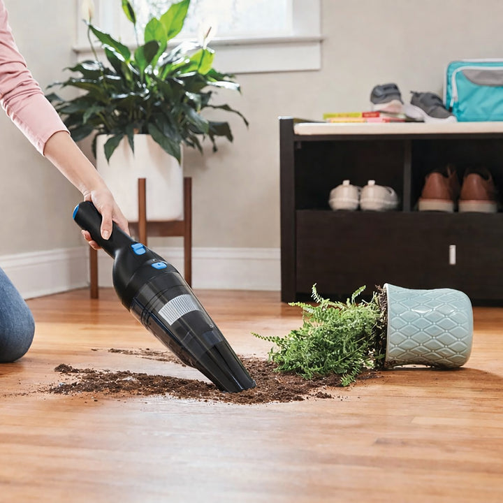 Panni H1 MAX 12V Cordless Hand Vacuum with Brushless Motor, Charging Stand, Cleaning Attachments, Black