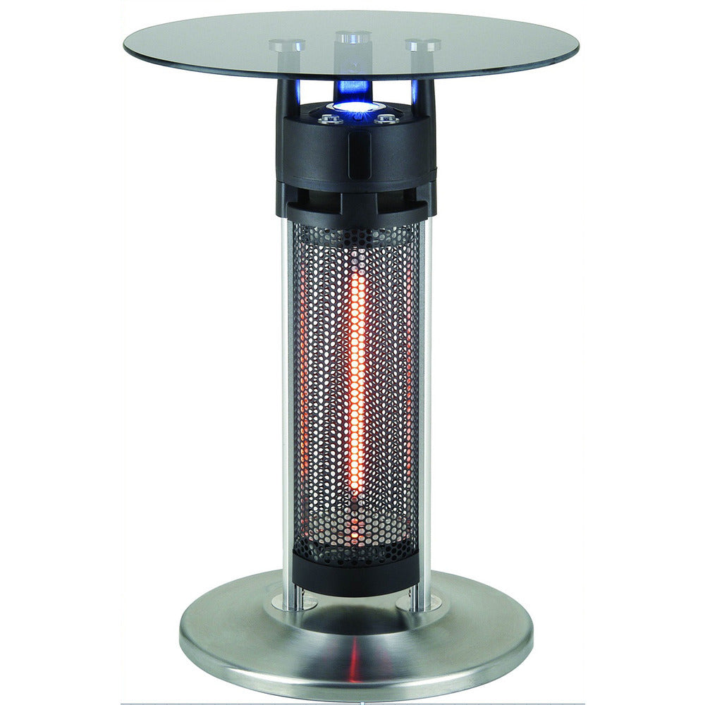 Table chauffante infrarouge de style bistrot Ener-g+, 1 400 watts, avec lumière LED