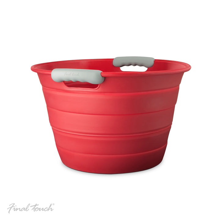 Final Touch® Collapsible Beverage Bin - Red