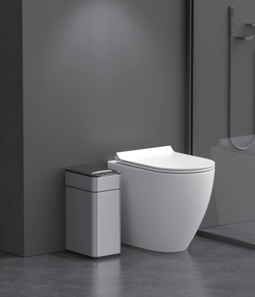 Elpheco TwinLid (petit format) poubelle à capteur en acier inoxydable 9.5L