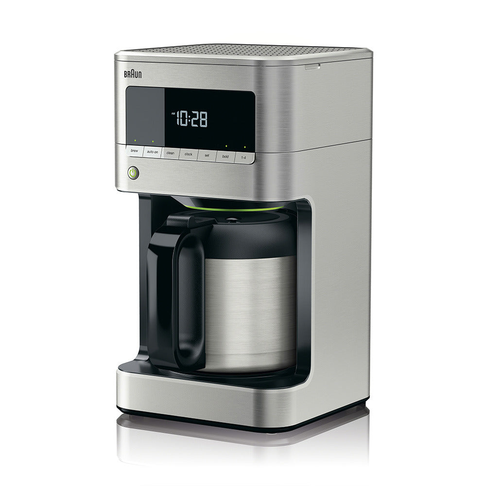 Cafetière filtre Braun BrewSense 10 tasses avec carafe thermique - Entièrement en acier inoxydable