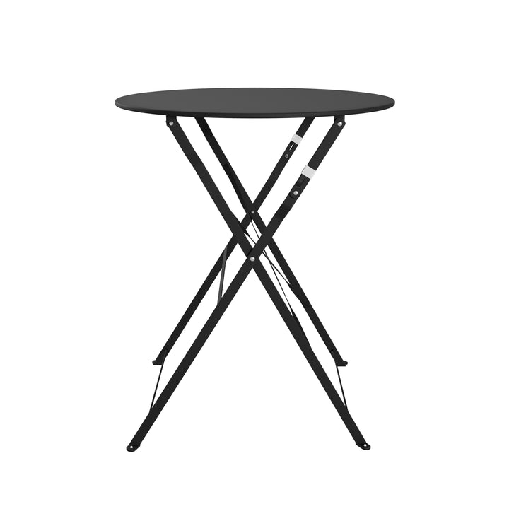 Lausaint Folding Three Piece Bistro Set - Black