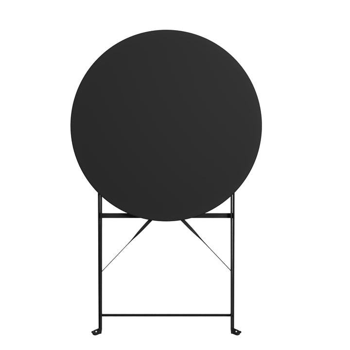 Lausaint Folding Three Piece Bistro Set - Black