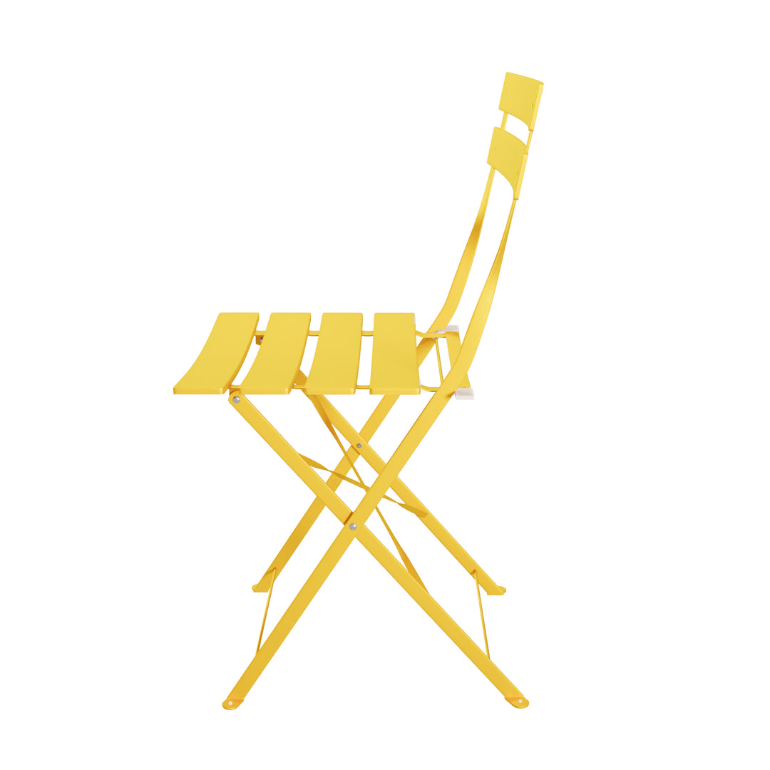 Lausaint Folding Three Piece Bistro Set - Yellow