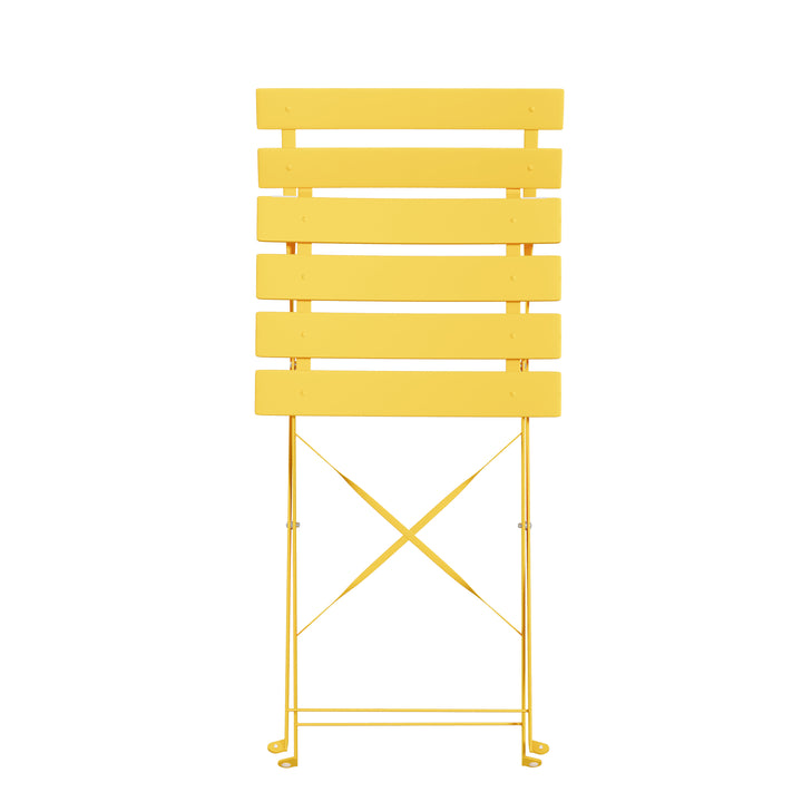 Lausaint Folding Three Piece Bistro Set - Yellow