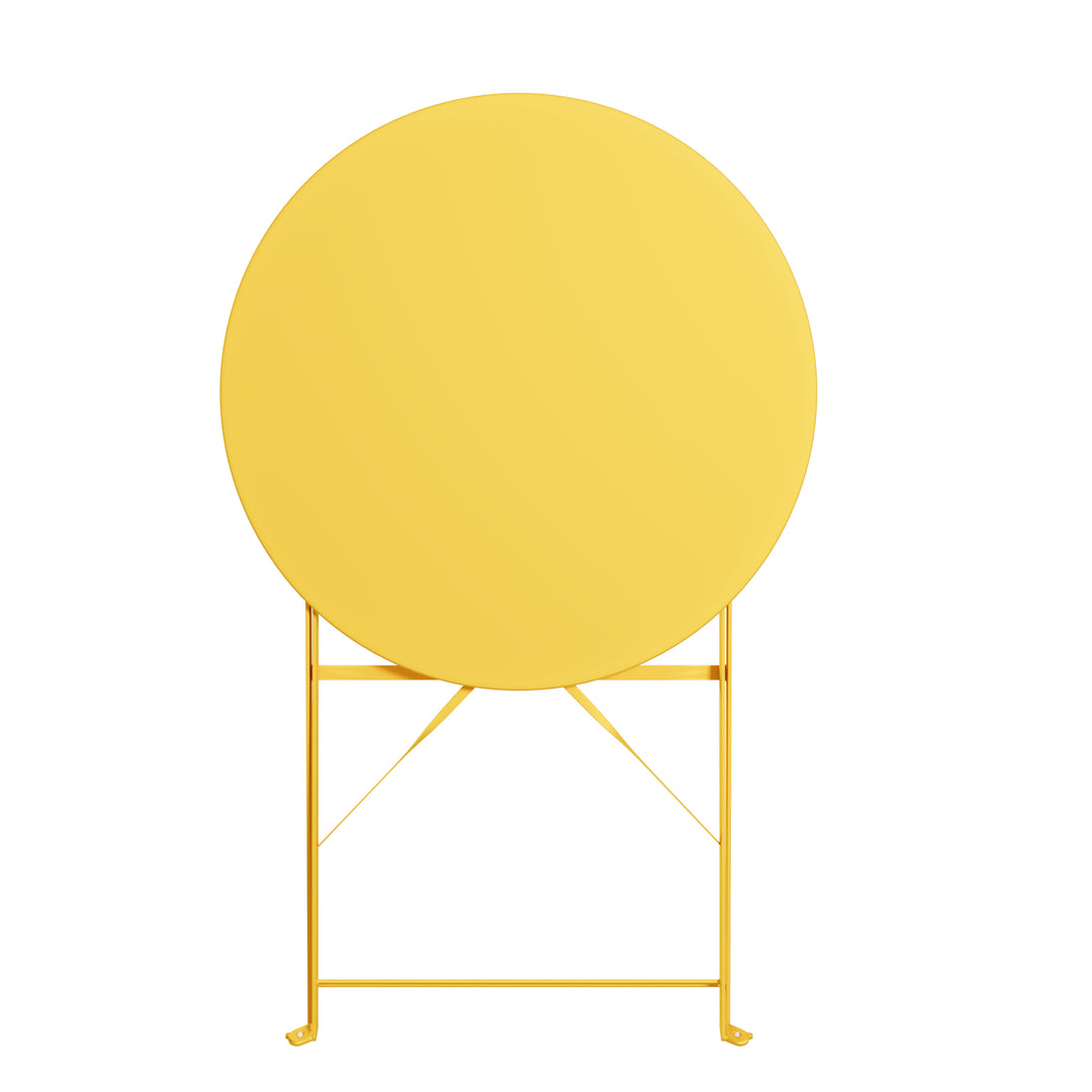 Lausaint Folding Three Piece Bistro Set - Yellow