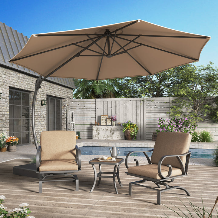 Lausaint 11FT Patio Umbrella with Base - Beige