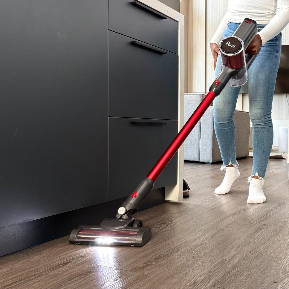 Panni S1 MAX 4-in-1 Cordless Stick Vacuum with Brushless Motor and 2 Batteries - Red