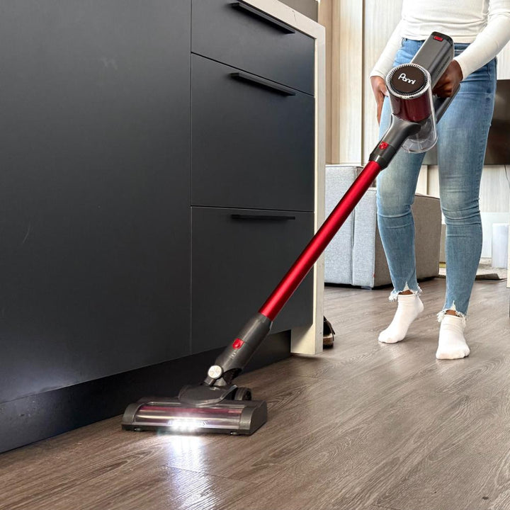Panni S1 MAX 4-in-1 Cordless Stick Vacuum with Brushless Motor and 2 Batteries - Red