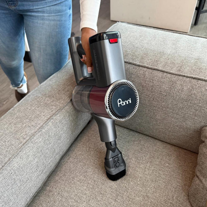 Aspirateur-balai sans fil Panni 4-en-1 avec moteur sans balais et 2 batteries, S2 MAX – Rouge