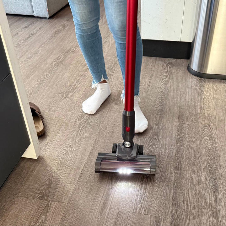 Aspirateur-balai sans fil Panni 4-en-1 avec moteur sans balais et 2 batteries, S2 MAX – Rouge
