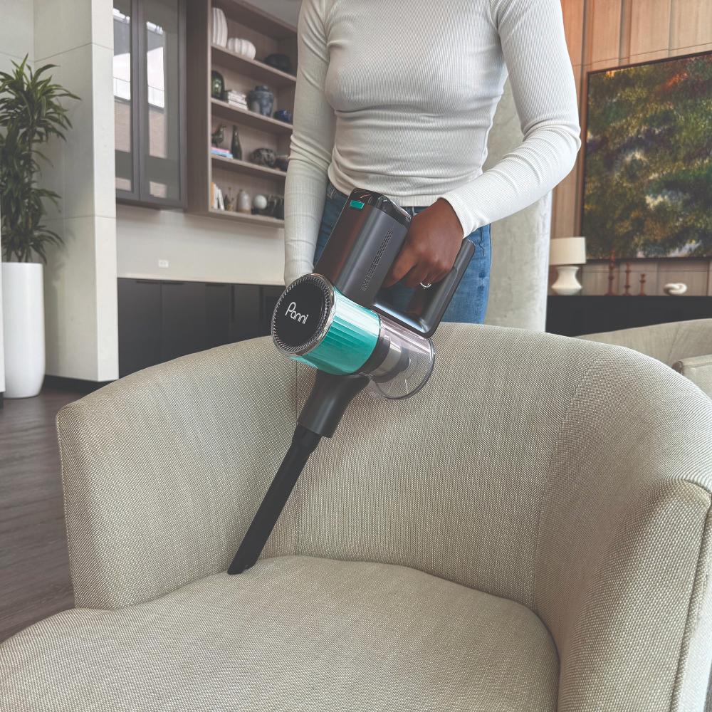 Aspirateur-balai sans fil Panni 3-en-1 avec moteur sans balais – Bleu sarcelle