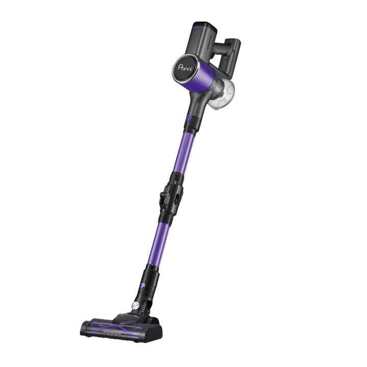 Aspirateur-balai sans fil Panni 5-en-1 pour animaux avec moteur sans balais, brosse motorisée pour poils d'animaux et 2 batteries, S2 MAX Pet – Violet