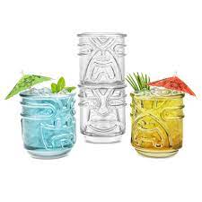 Verres à cocktail Tiki Final Touch® - Transparents - Lot de 4