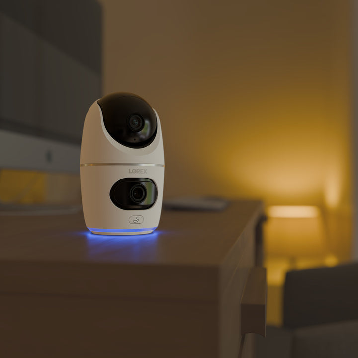 Lorex 2K Dual Lens Indoor Pan-Tilt Wi-Fi Security Camera